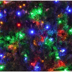 48 LED Multi-Colored Battery-Operated Christmas Lights Set, Black Wire 1<Lumineo Online