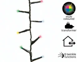 1000 LED Multi-Colored Christmas Compact Lights Set, Green Wire 74 Feet<Lumineo Outlet