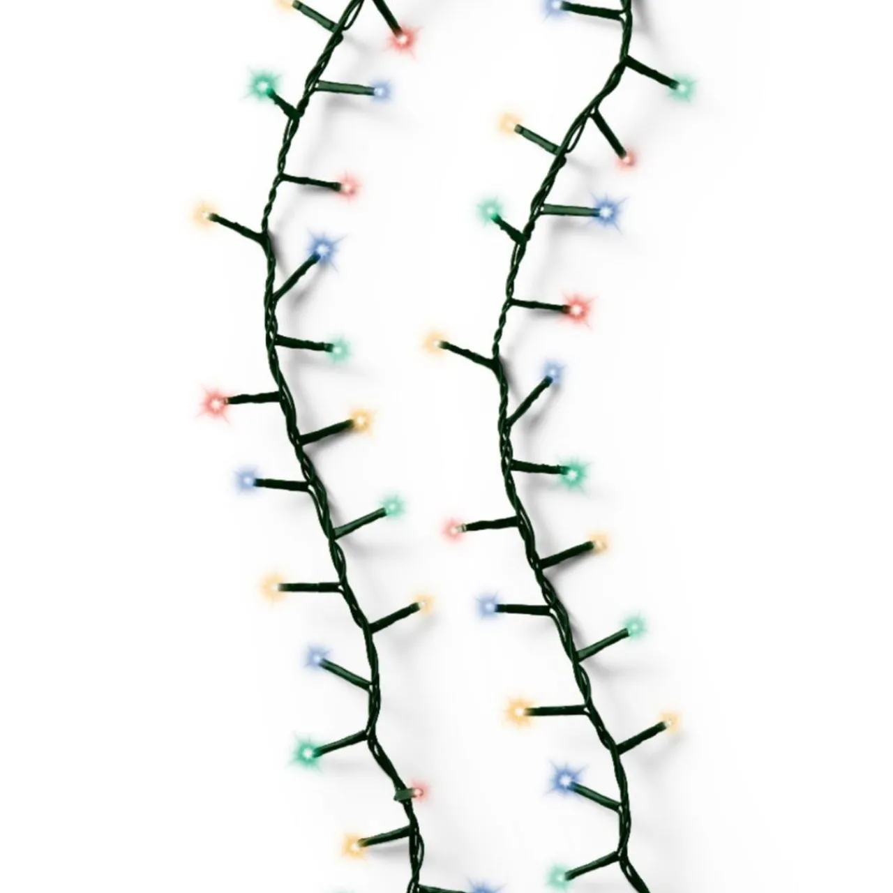 1000 LED Multi-Colored Christmas Compact Lights Set, Green Wire 74 Feet<Lumineo Outlet