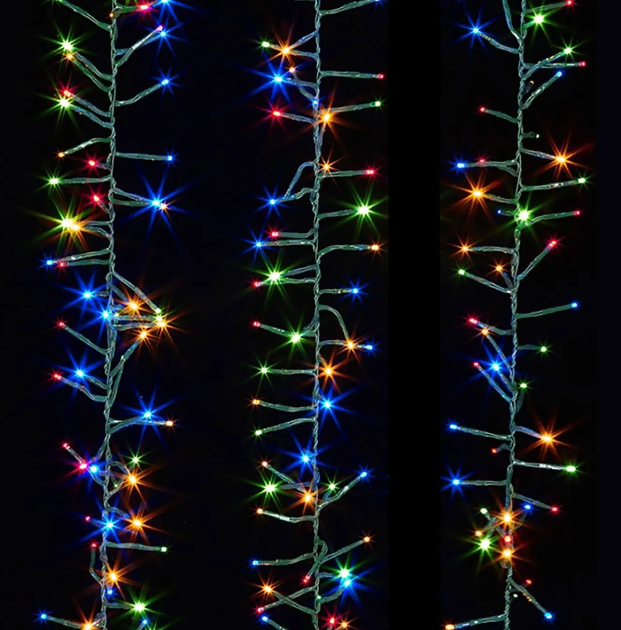 1512 LED Multi-Colored Cluster Lights Green Wire | The Christmas Loft<Lumineo Discount