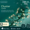 1128 LED Warm White Cluster Lights Green Wire   | The Christmas Loft<Lumineo Outlet