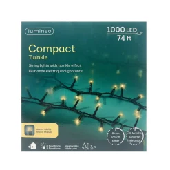 1000 LED Warm White Compact Lights Green Wire   | The Christmas Loft<Lumineo Discount