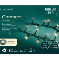 500 LED Warm White Compact Lights Green Wire | The Christmas Loft<Lumineo Sale