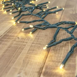 1128 LED Warm White Cluster Lights Green Wire   | The Christmas Loft<Lumineo Outlet