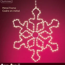 220 LED Warm White Metal Frame Snowflake<Lumineo Sale