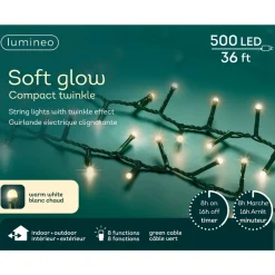 500 LED Warm White Soft Glow Compact Twinkle Lights<Lumineo Clearance