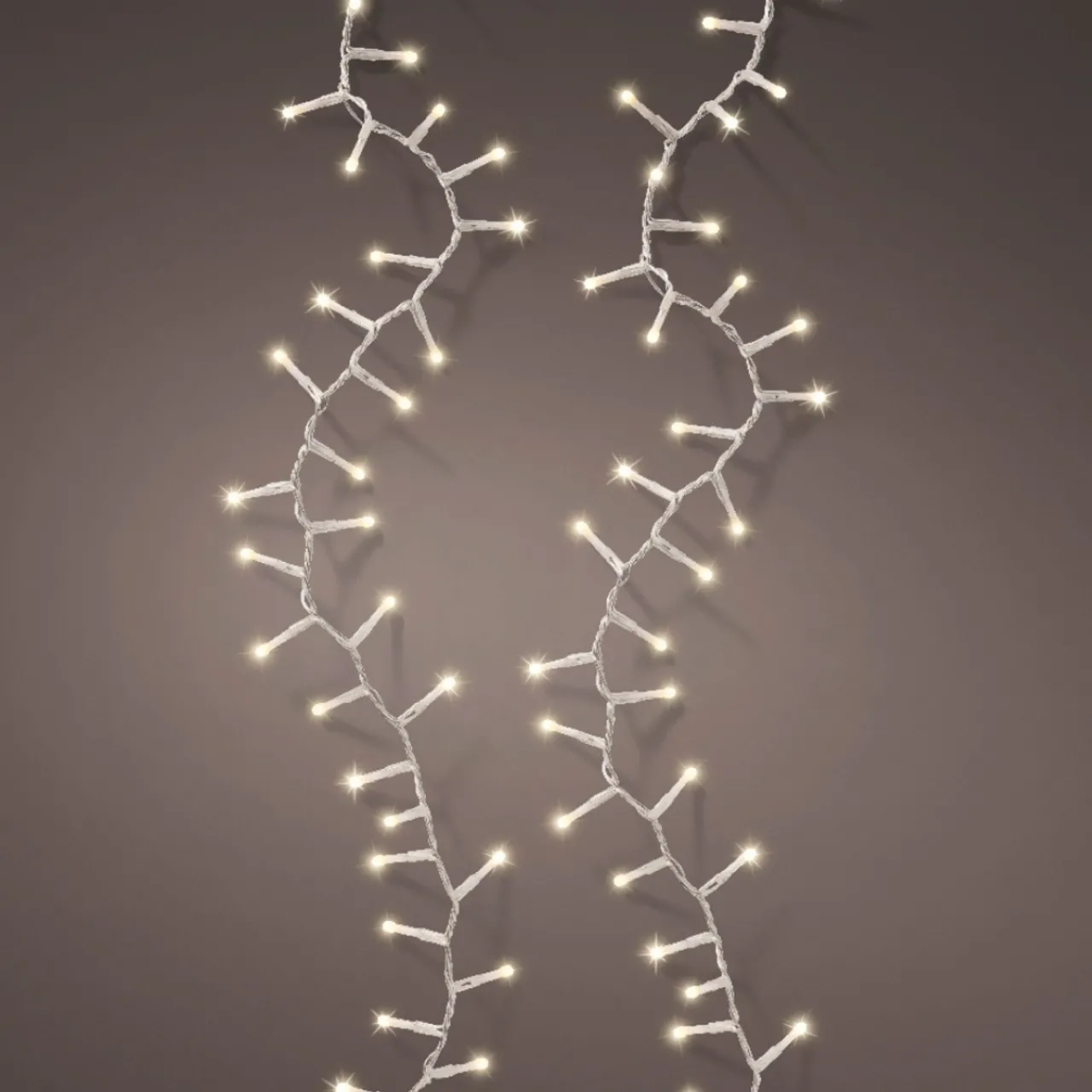 1,000 LED Warm White Soft Glow Compact Twinkle Light, Transparent Wire<Lumineo Sale