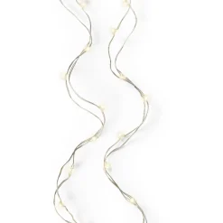 100 Micro LED Warm White Silver Wire Lights<Lumineo Fashion
