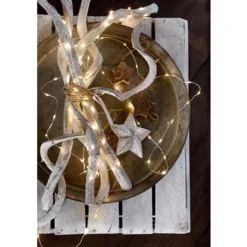 100 Micro LED Warm White Silver Wire Lights<Lumineo Fashion