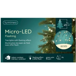 672 Micro-LED Warm White Flashing Lights Green Wire - The Christmas Loft<Lumineo Hot