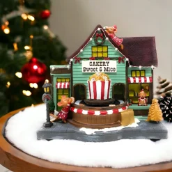 Animated Mouse Bakery Building - 10” with Sweets Rotation<Lumineo Sale