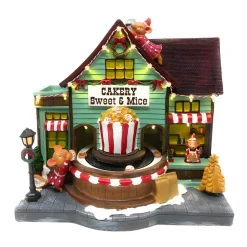Animated Mouse Bakery Building - 10” with Sweets Rotation<Lumineo Sale
