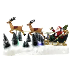 Animated Santa And Reindeer Sleigh - LED Illuminated<Lumineo New