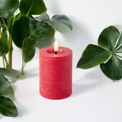 Battery Operated Red Wax 4.5 in Candle<Lumineo Hot