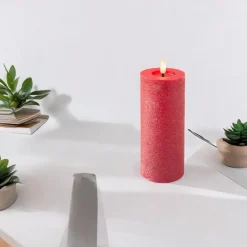 Battery Operated Red 7.5in Wax Candle<Lumineo Online