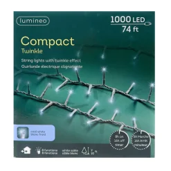 Cool White LED String Lights, 74ft, 1000 Bulbs, 8 Modes<Lumineo Sale