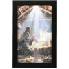 LED Nativity Scene Canvas - Holy Family in the Manger<Lumineo Sale