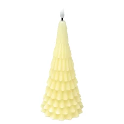 8" Cream Wax Tree Candle - Battery Operated, Timer<Lumineo Sale