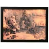 Santa's Warm Holiday Reading by the Fire LED Canvas<Lumineo Clearance