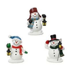 Village Snowmen Set of 3 Figurines<Lumineo Outlet