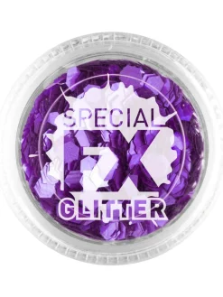 Make-Up FX, Purple, Confetti Glitter, 2g, Loose< Clearance
