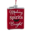 Making Spirits Bright Flask Ornament<Kurt Adler Hot