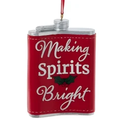 Making Spirits Bright Flask Ornament<Kurt Adler Hot
