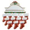 Mantle Family of 12 Personalized Ornament< Clearance