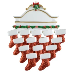 Mantle Family of 14 Personalized Ornament< Best