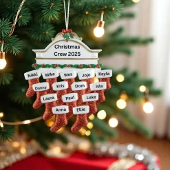 Mantle Family of 14 Personalized Ornament< Best
