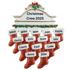 Mantle Family of 14 Personalized Ornament< Best