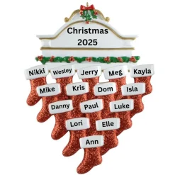 Mantle Family of 15 Personalized Ornament< Best