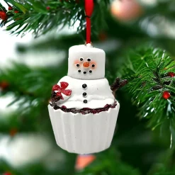 Marshmallow Snowman Cupcake Ornament< Clearance