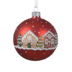 Matte Red Christmas Village Ornament< Discount