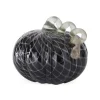 Medium Black And White Swirls Handblown Glass Pumpkin< New