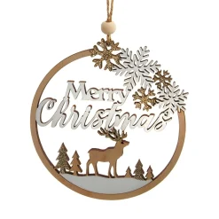 Merry Christmas Deer Scene Ornament<Kurt Adler Online