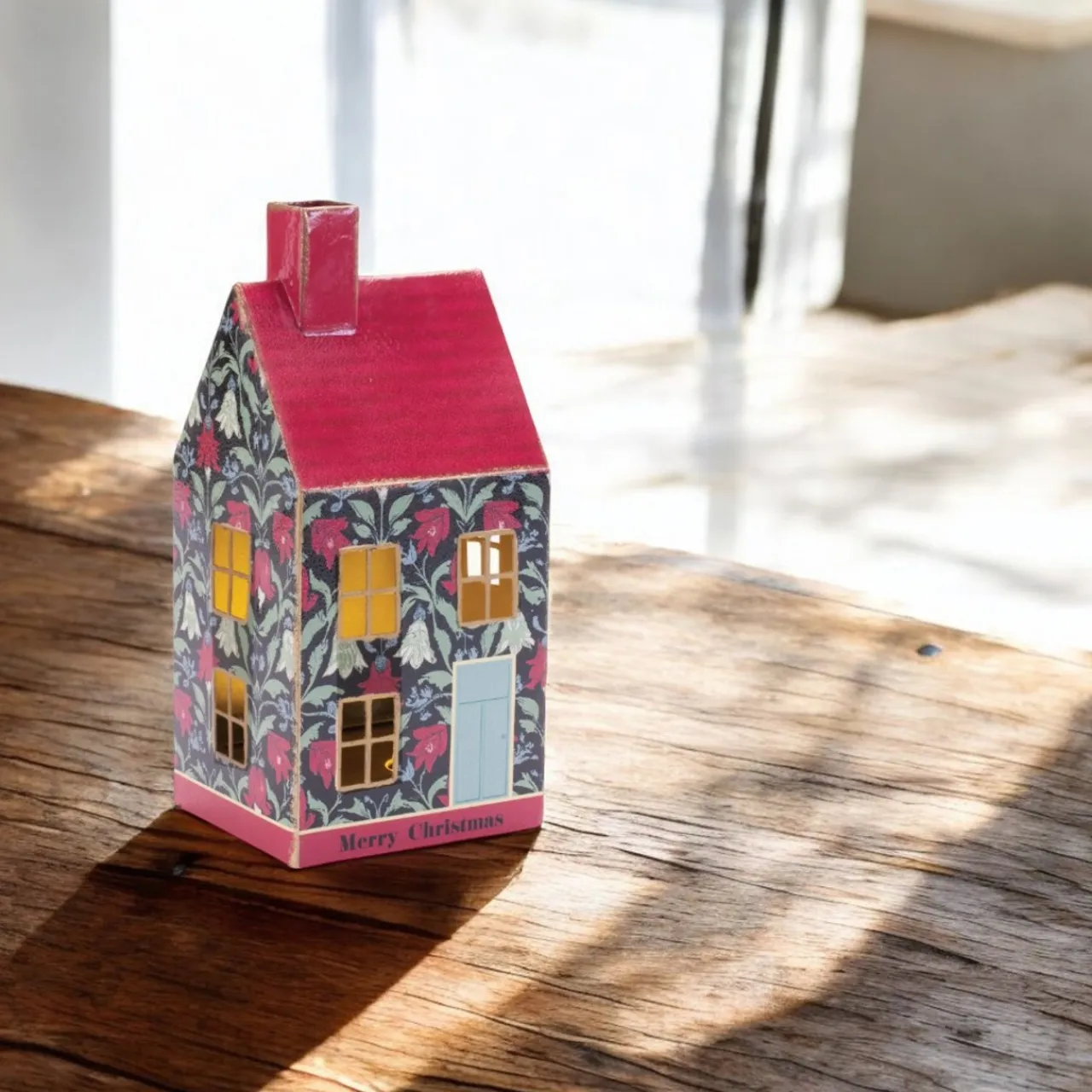 Merry Christmas Holiday House Figurine< Clearance