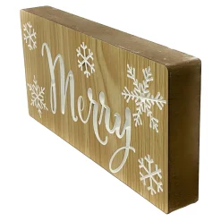Merry Holiday Wood Block Sign< Fashion