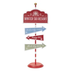 Metal Ski Resort Sign< Discount