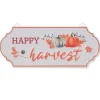Metal Wall Sign Embossed With The Words Happy Harvest< Outlet