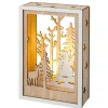 Micro LED Forest Snowman Shadow Box - The Christmas Loft<Lumineo Online