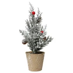 Mini Decorated Potted Frosted Tree< Online