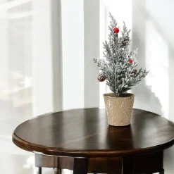 Mini Decorated Potted Frosted Tree< Online
