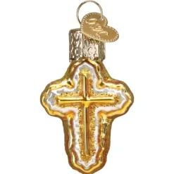 Mini Gold Cross Ornament - The Christmas Loft<Old World Glass Discount