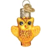 Mini Halloween Owl Glitter Ornament<Old World Glass Fashion