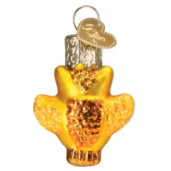 Mini Halloween Owl Glitter Ornament<Old World Glass Fashion