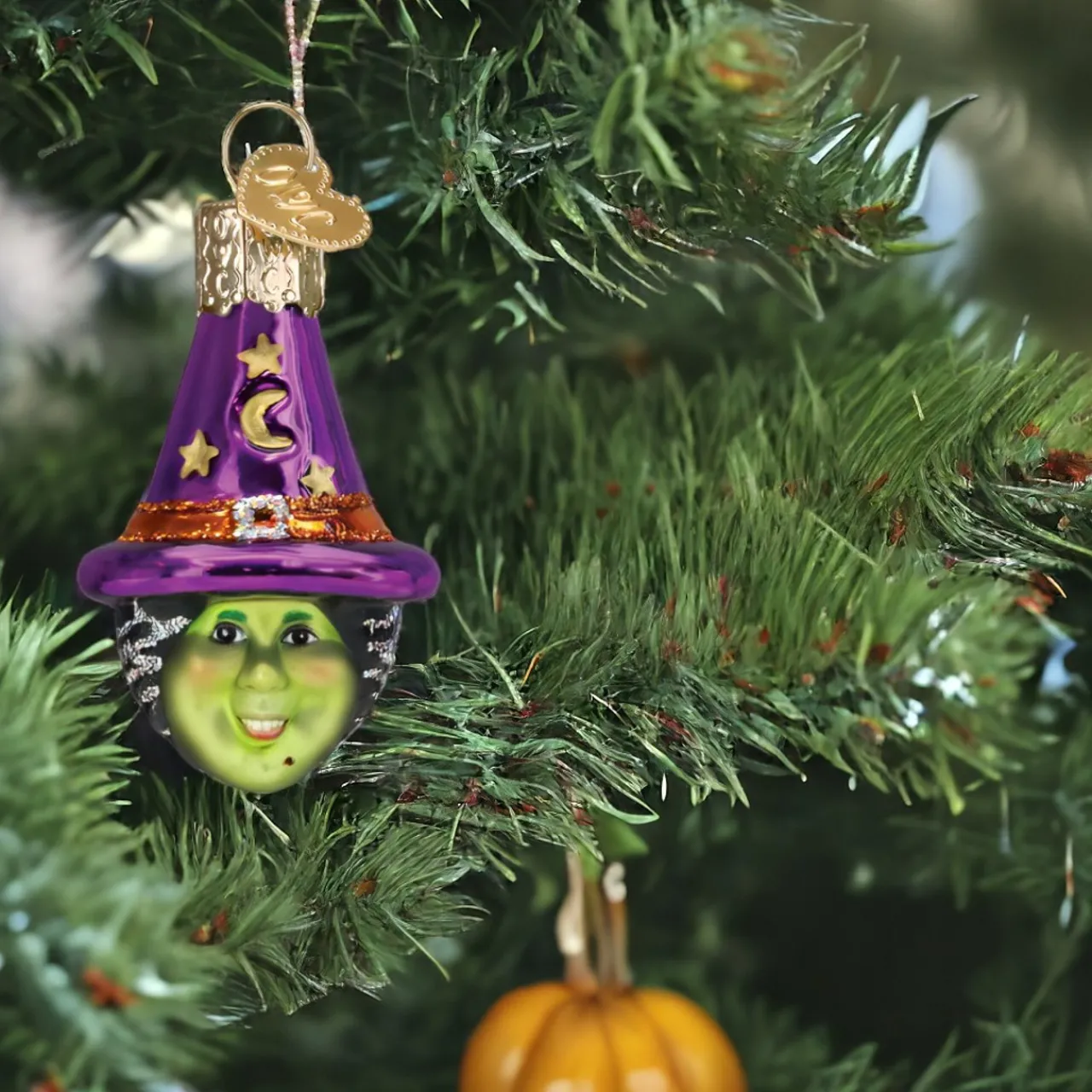 Mini Witch Head Ornament<Old World Glass Hot