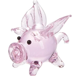 Miniature Pink Flying Pig Figurine< Fashion