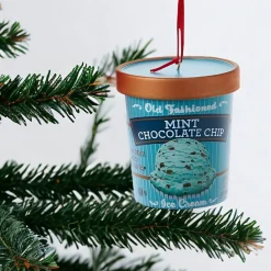 Mint Chip Ice Cream Pint Ornament<Kurt Adler Fashion