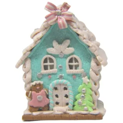 Mint Green Clay Dough Gingerbread House - The Christmas Loft< Sale